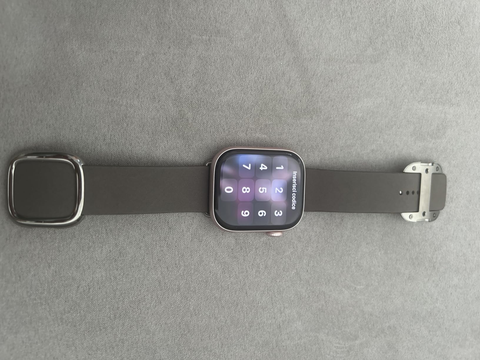 Apple Watch Armband Modern 42mm Leder Chartreuse Small