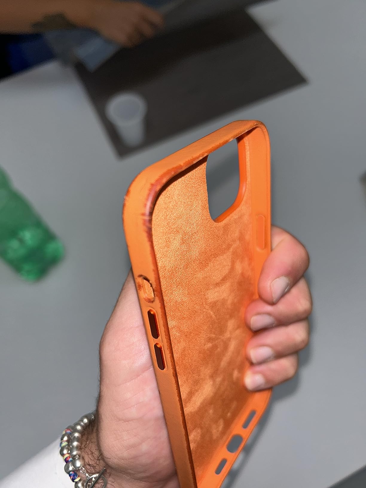 Apple iPhone 14 Plus Lederhülle MagSafe Orange