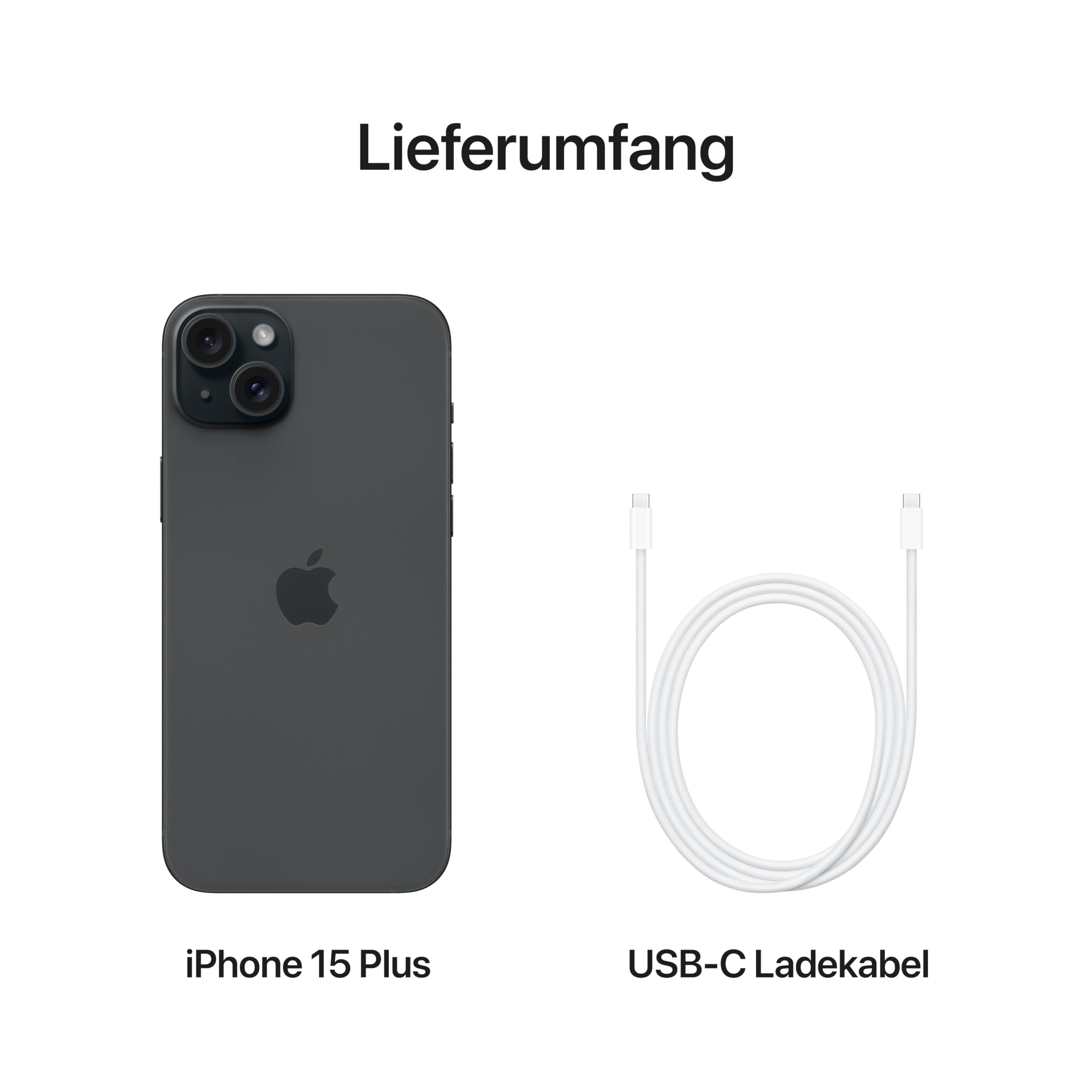 Apple iPhone 15 Plus 128GB Smartphone Schwarz 6,7 Zoll
