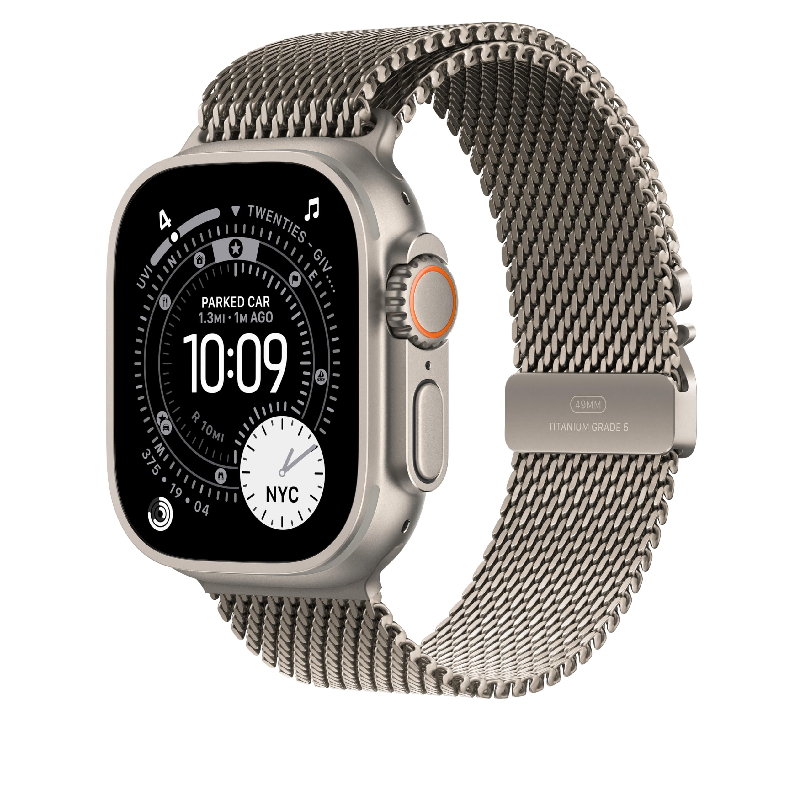 Apple Watch Milanaise Armband 49mm Natur Medium