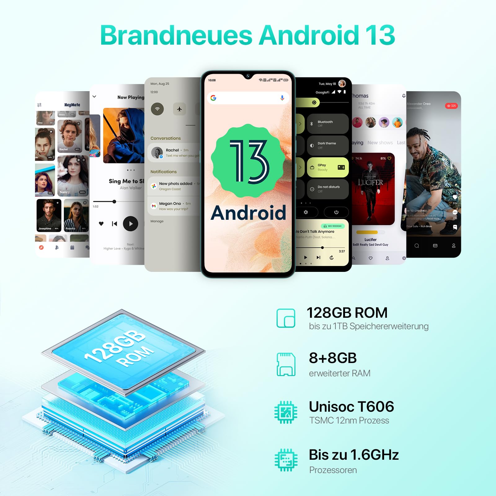 UMIDIGI A15C Smartphone 128GB 6,7 Zoll 48MP