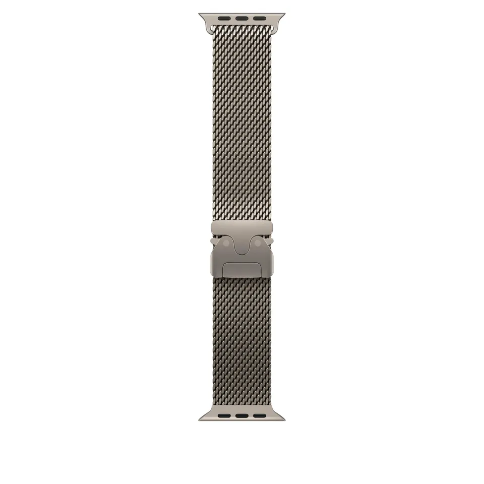 Apple Watch Milanaise Armband 49mm Natur Large Edelstahl