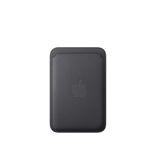 Apple iPhone Feingewebe Wallet MagSafe Schwarz für 3 Karten