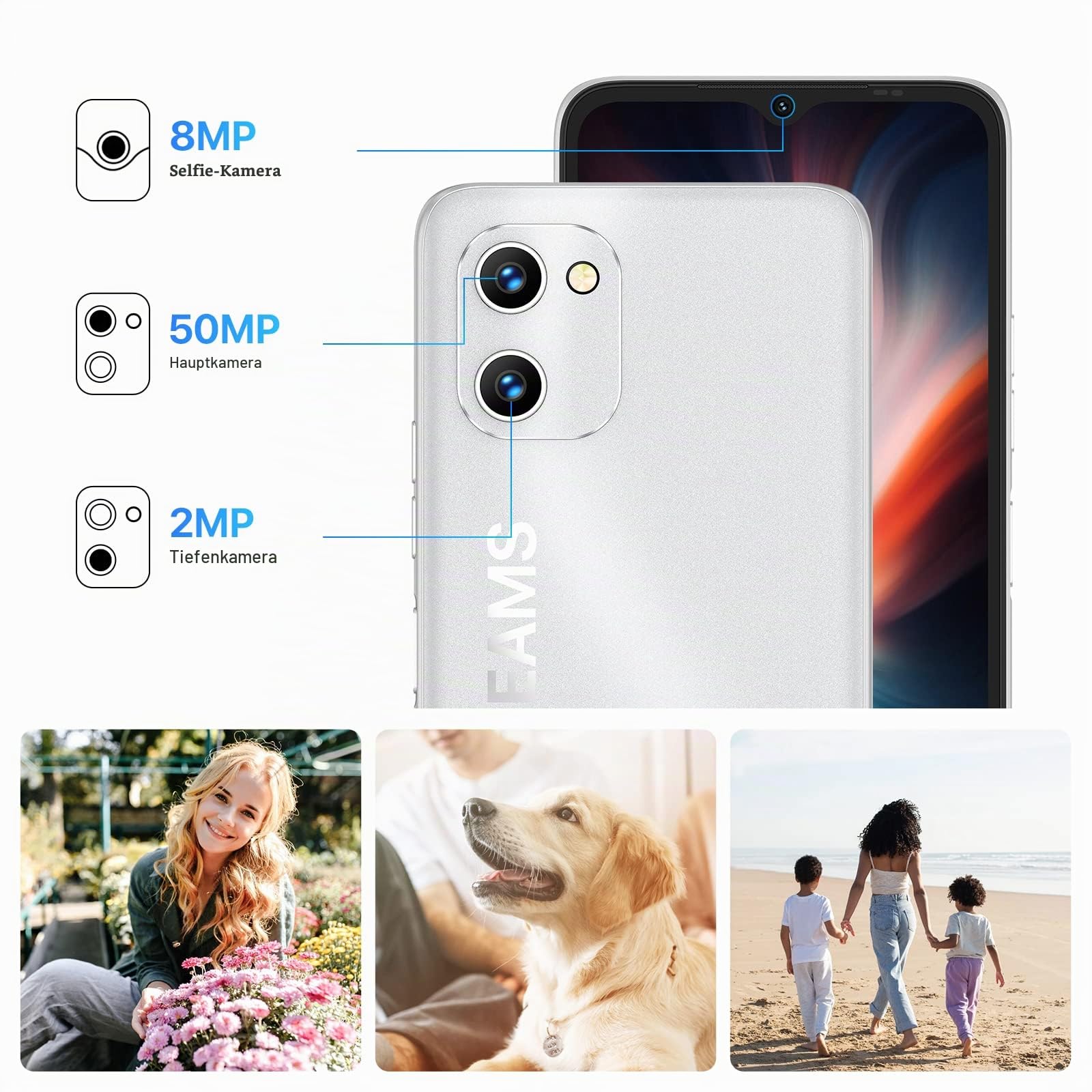 UMIDIGI C1 Max Smartphone 128GB Schwarz 50MP 5150mAh
