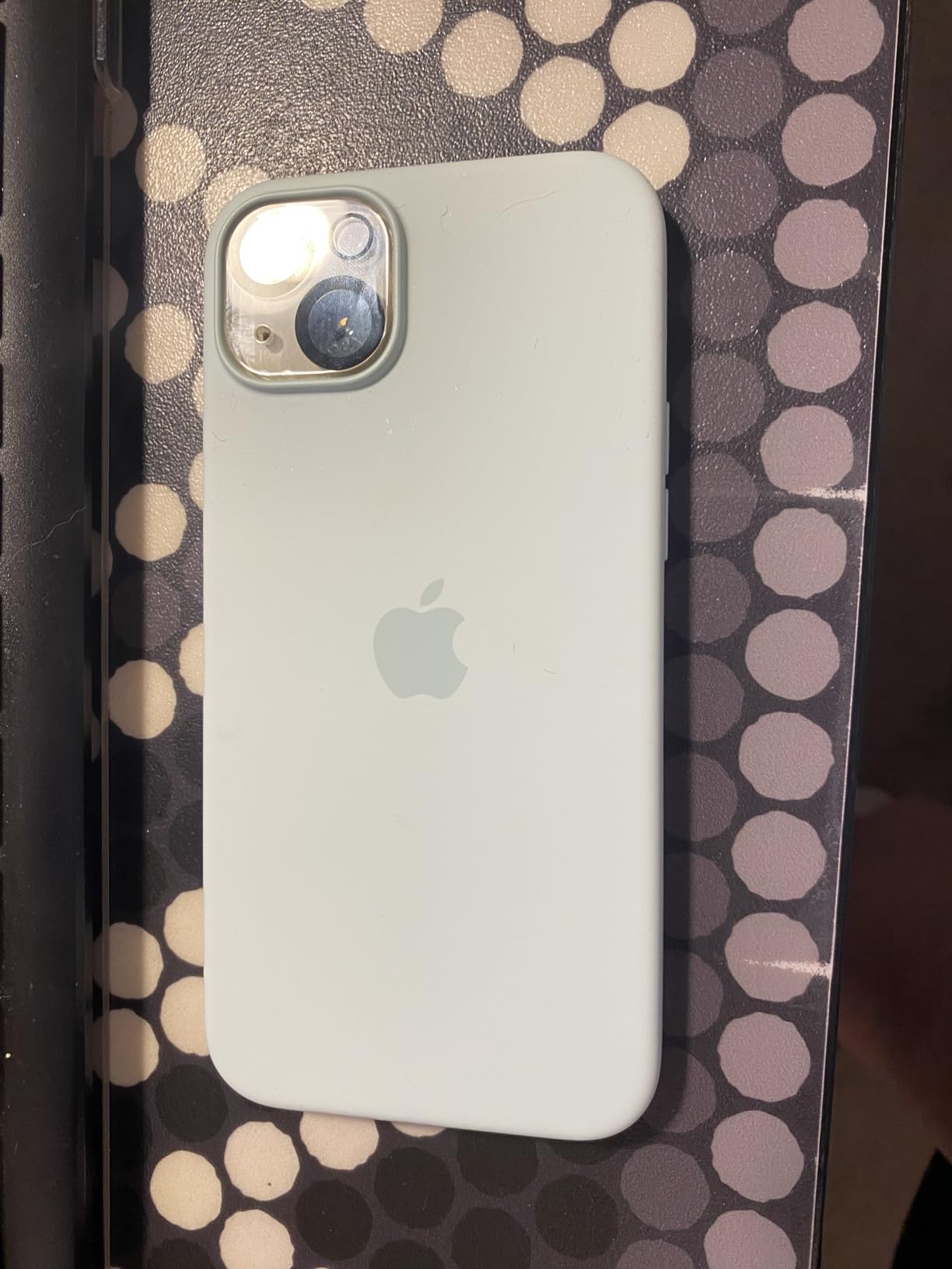 Apple iPhone 15 Plus Silikon Case MagSafe Blassmint