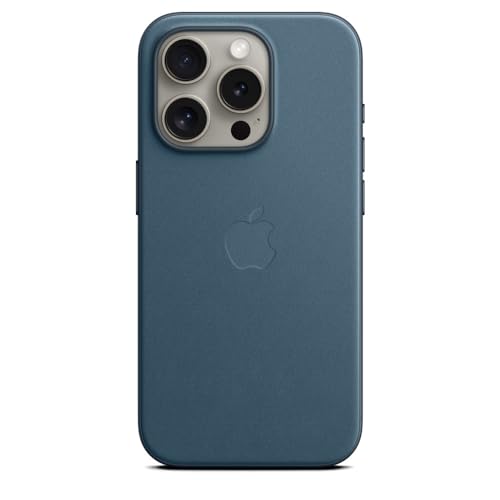 Apple iPhone 15 Pro Feingewebe Hülle Pazifikblau mit MagSafe