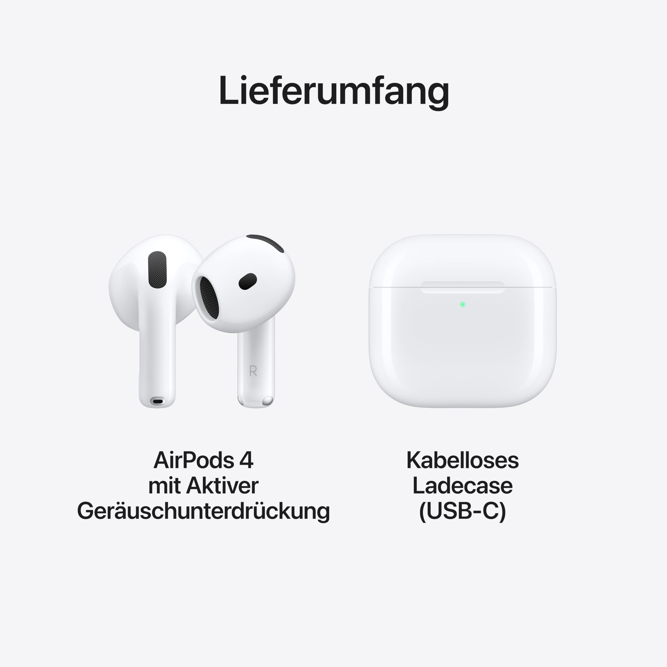 Apple AirPods 4 Kopfhörer Bluetooth ANC USB-C Weiß