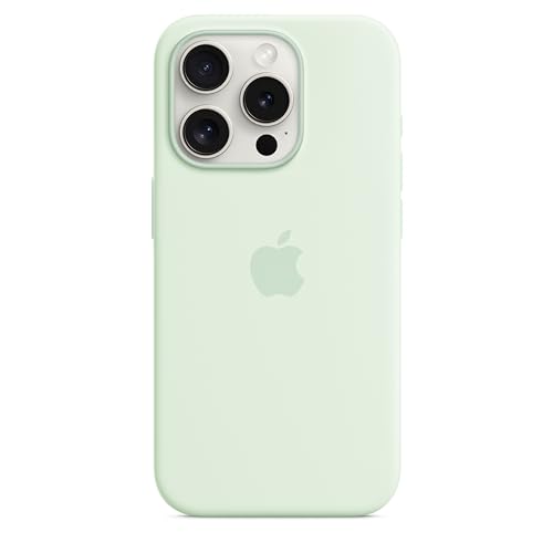 Apple iPhone 15 Pro Silikon Case MagSafe Blassmint