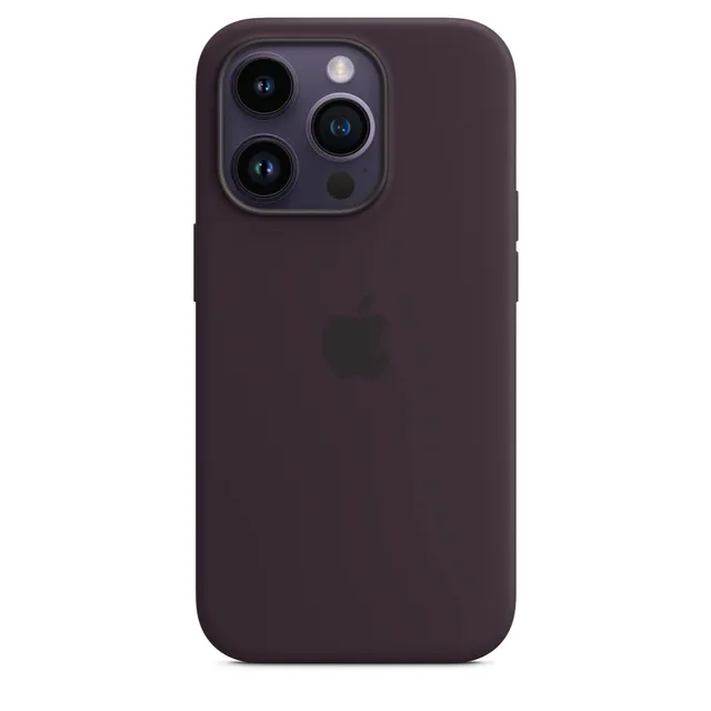 Apple iPhone 14 Pro Silikon Hülle Holunder MagSafe
