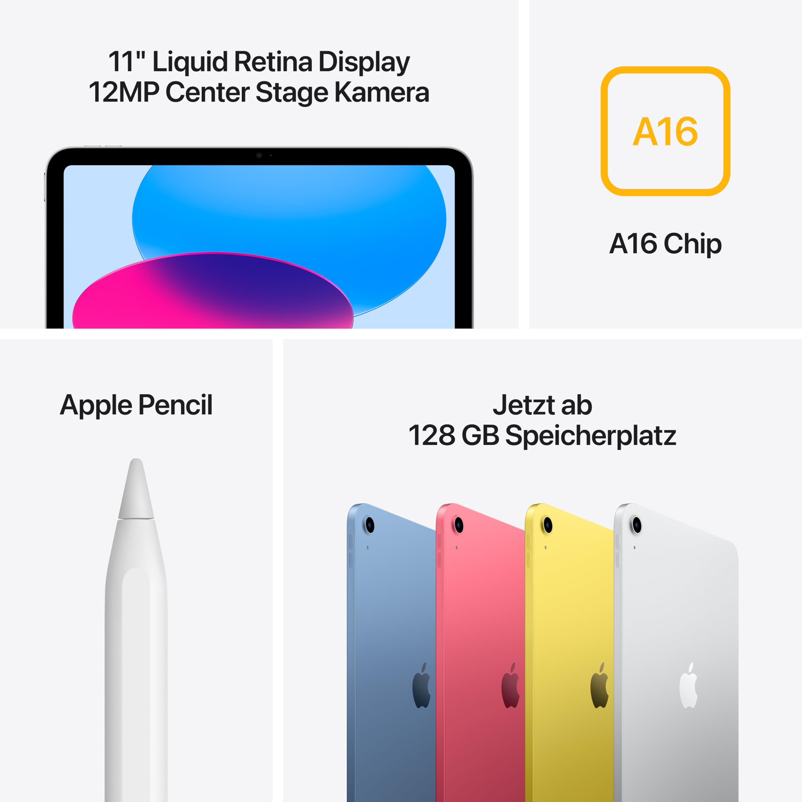 Apple iPad A16 11" 512GB WiFi+Cellular Blau Touch ID
