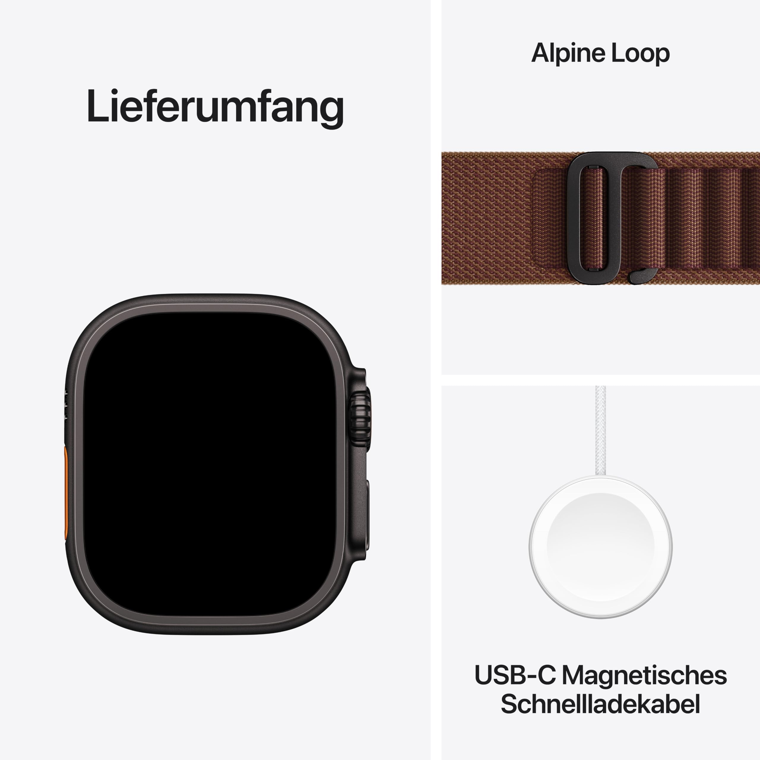 Apple Watch Ultra 4 49mm Schwarz Smartwatch Burgunder M