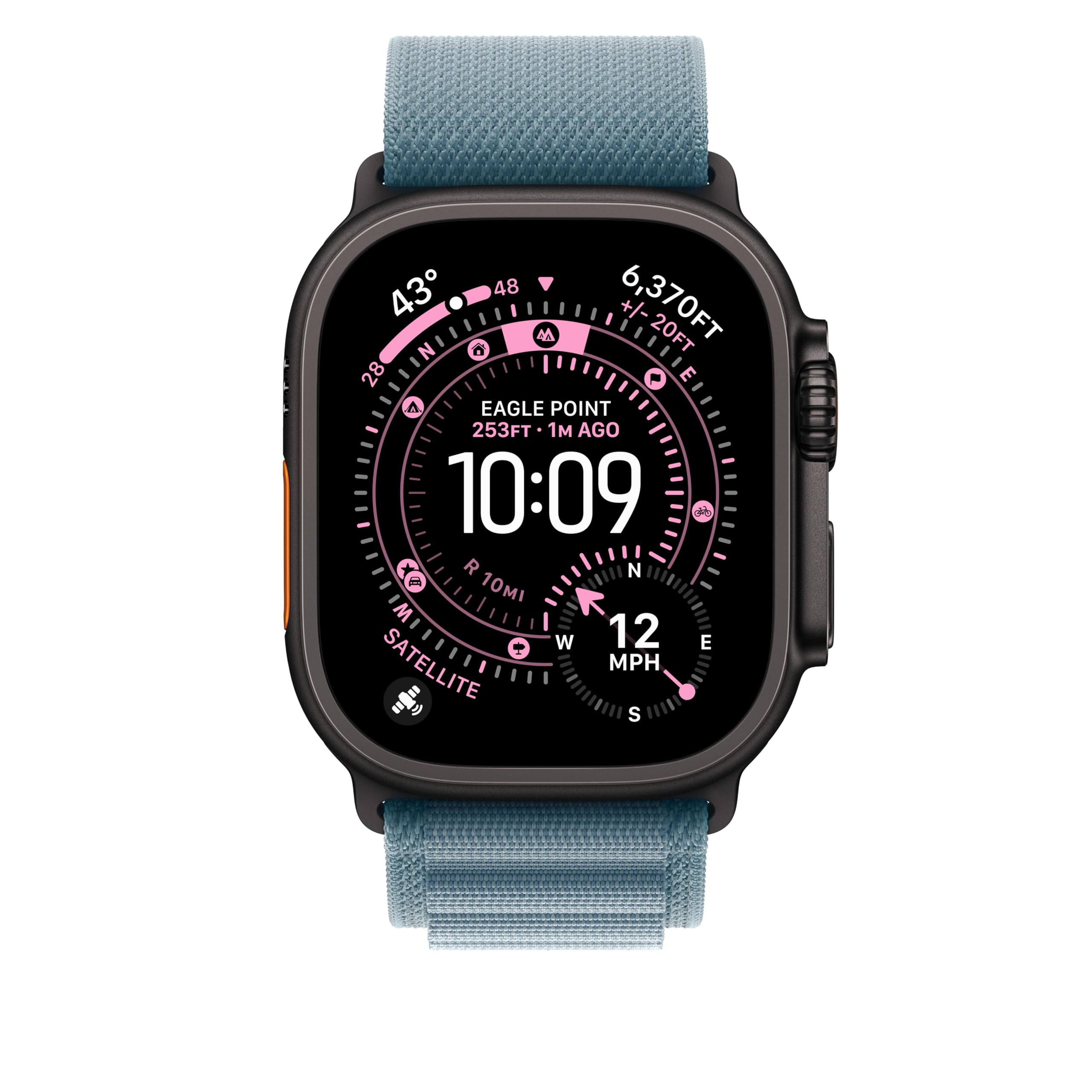 Apple Watch Alpine Loop 49 mm Armband Hellblau M Textil