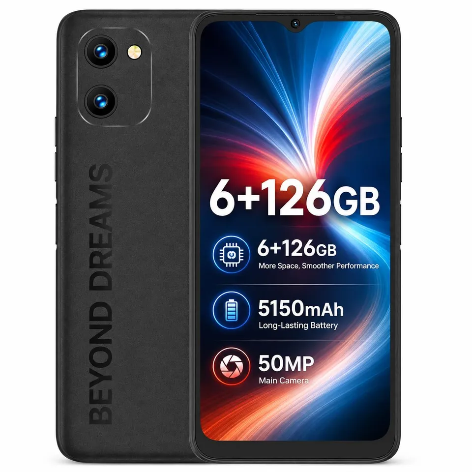 UMIDIGI C1 Max Smartphone 128GB Schwarz 50MP 5150mAh