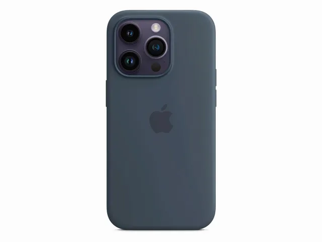 Apple iPhone 14 Pro Silikon Case MagSafe Sturmblau