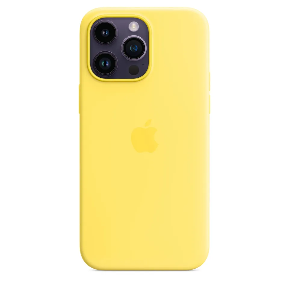 Apple iPhone 14 Pro Max Silikon Case MagSafe Kanariengelb