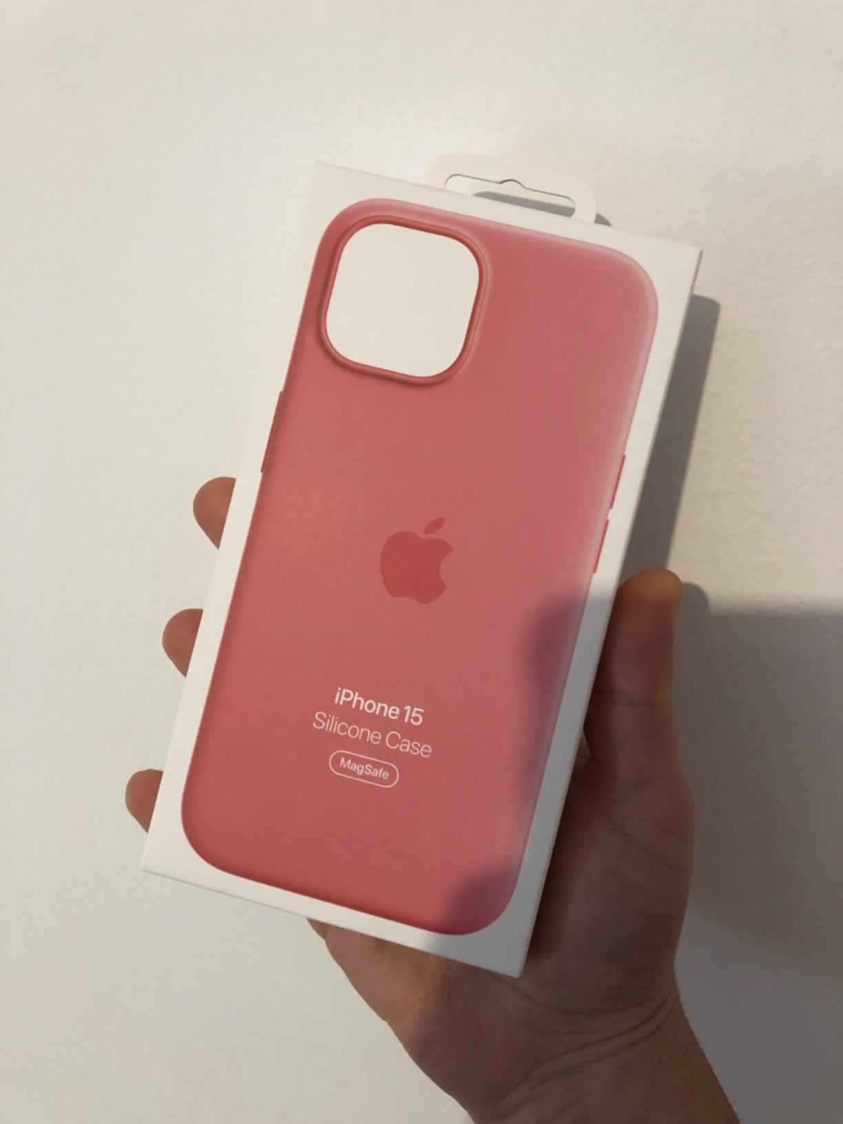 Apple iPhone 15 Silikon Case MagSafe Hülle Pink