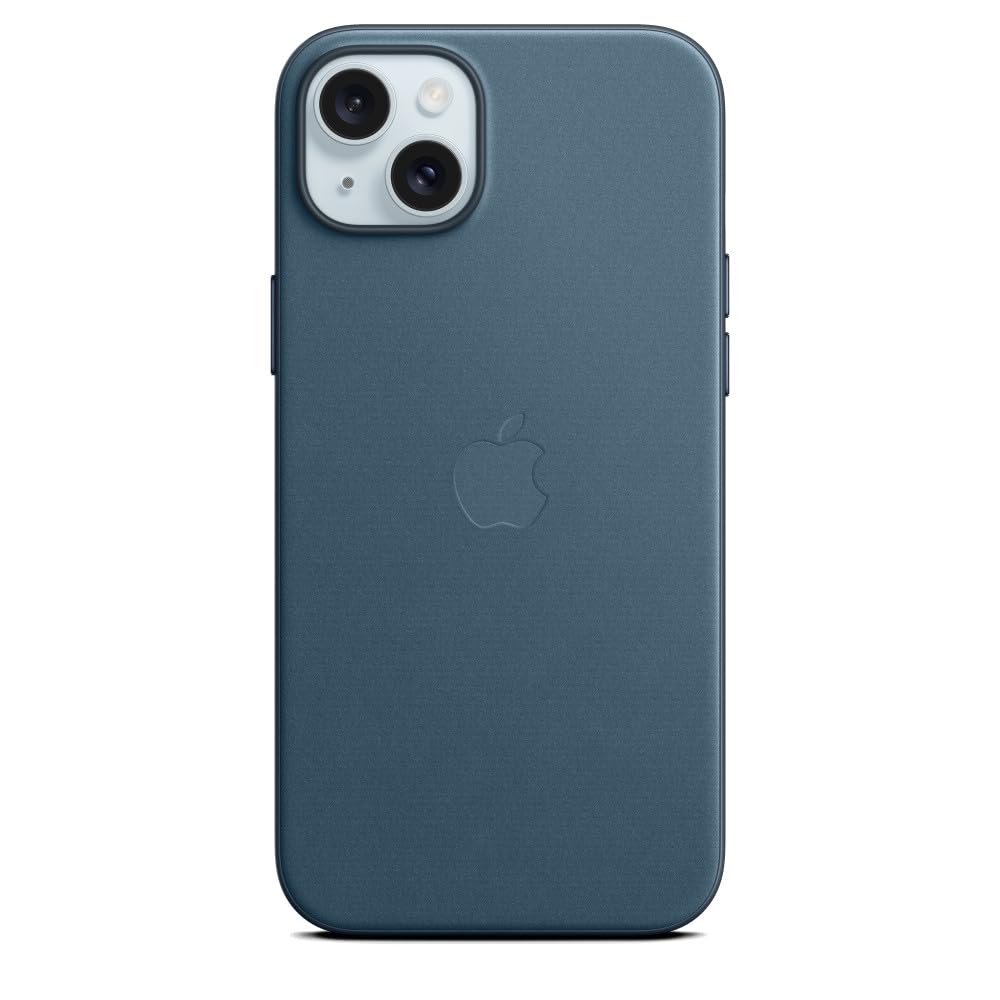 Apple iPhone 15 Plus Feingewebe Case MagSafe Pazifikblau