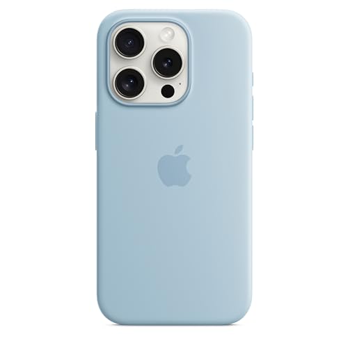 Apple iPhone 15 Pro Silikon Case MagSafe Hellblau