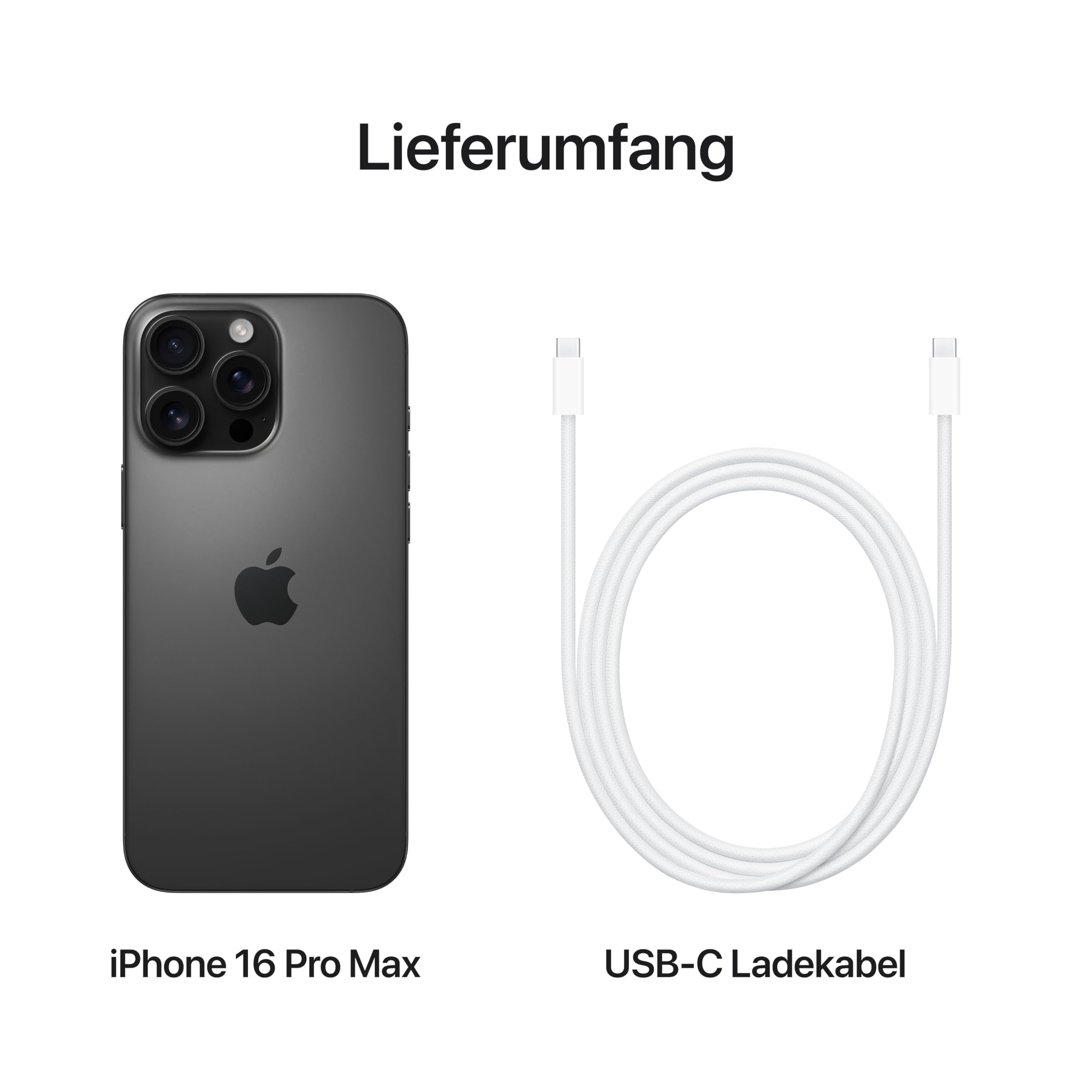 Apple iPhone 16 Pro Max Smartphone 256 GB Titan Schwarz