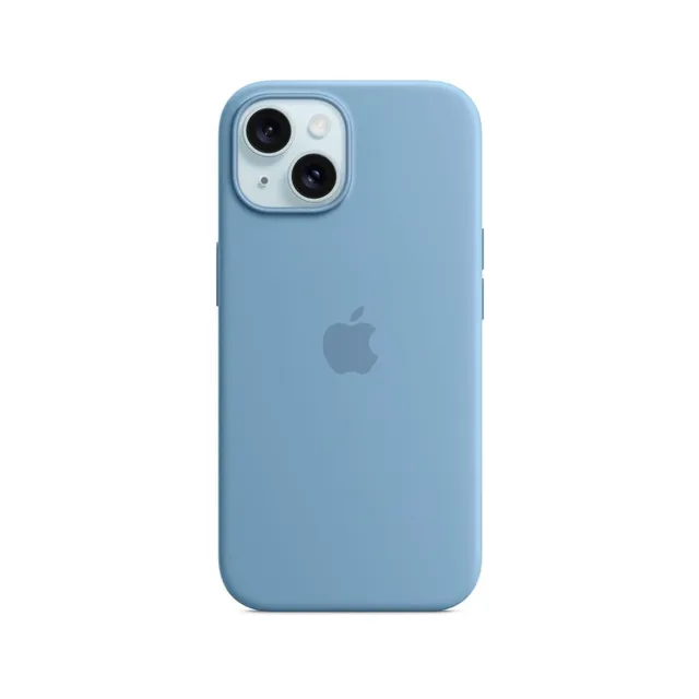 Apple iPhone 15 Silikon Hülle MagSafe Winterblau Schutzhülle