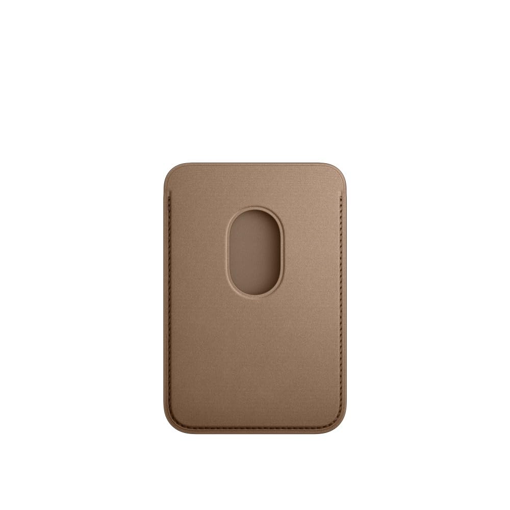 Apple iPhone Feingewebe Wallet MagSafe Taupe Kartenetui
