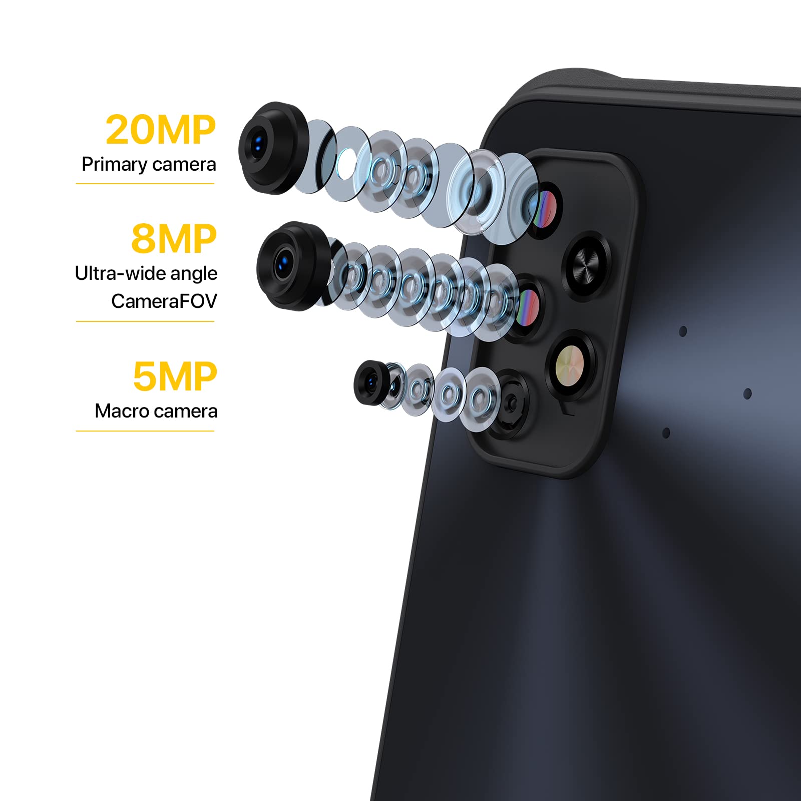 UMIDIGI BISON X10 Outdoor Smartphone 4GB 64GB Schwarz