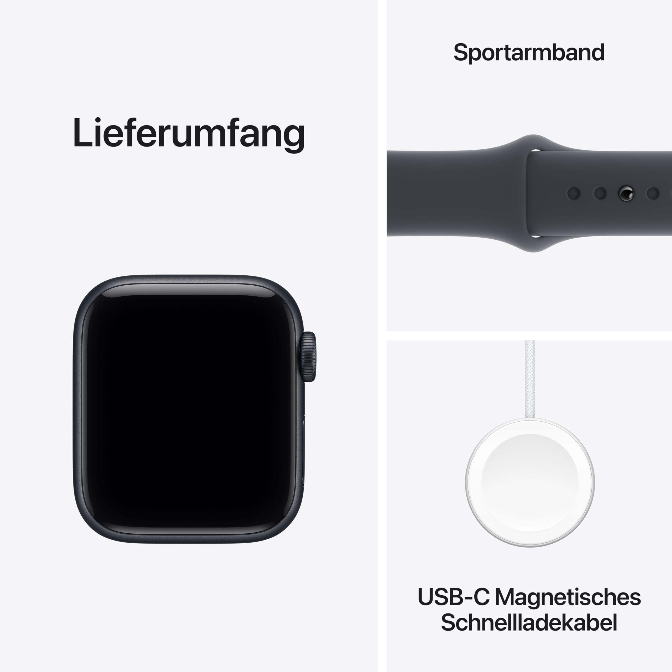 Apple Watch SE 3 Smartwatch 40mm Mitternacht GPS+Cellular M/L