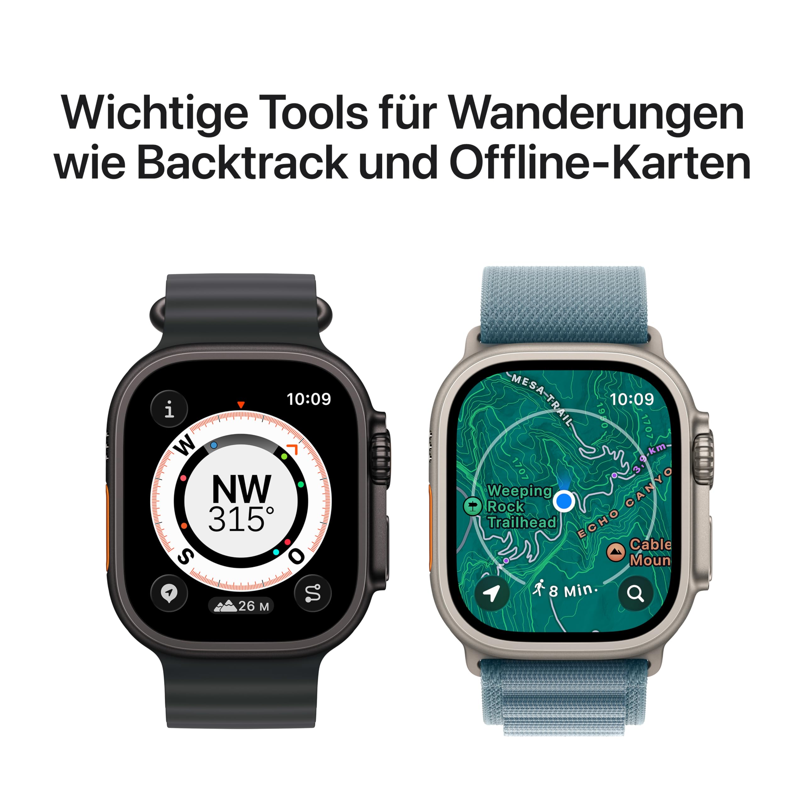 Apple Watch Ultra 3 49mm Titan Ocean Band Maritimblau