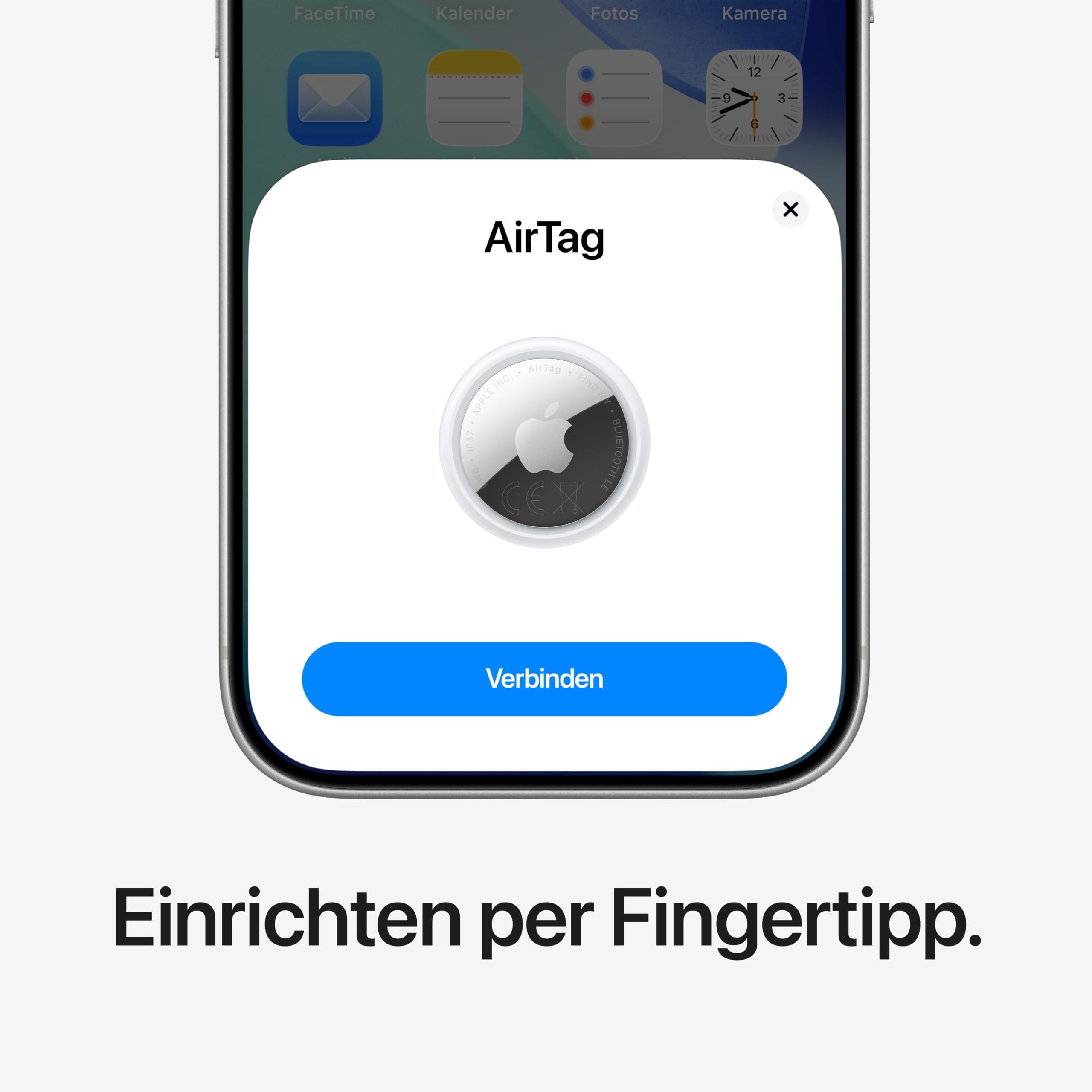 Apple AirTag 2. Generation Tracker 1er Pack mit Ton