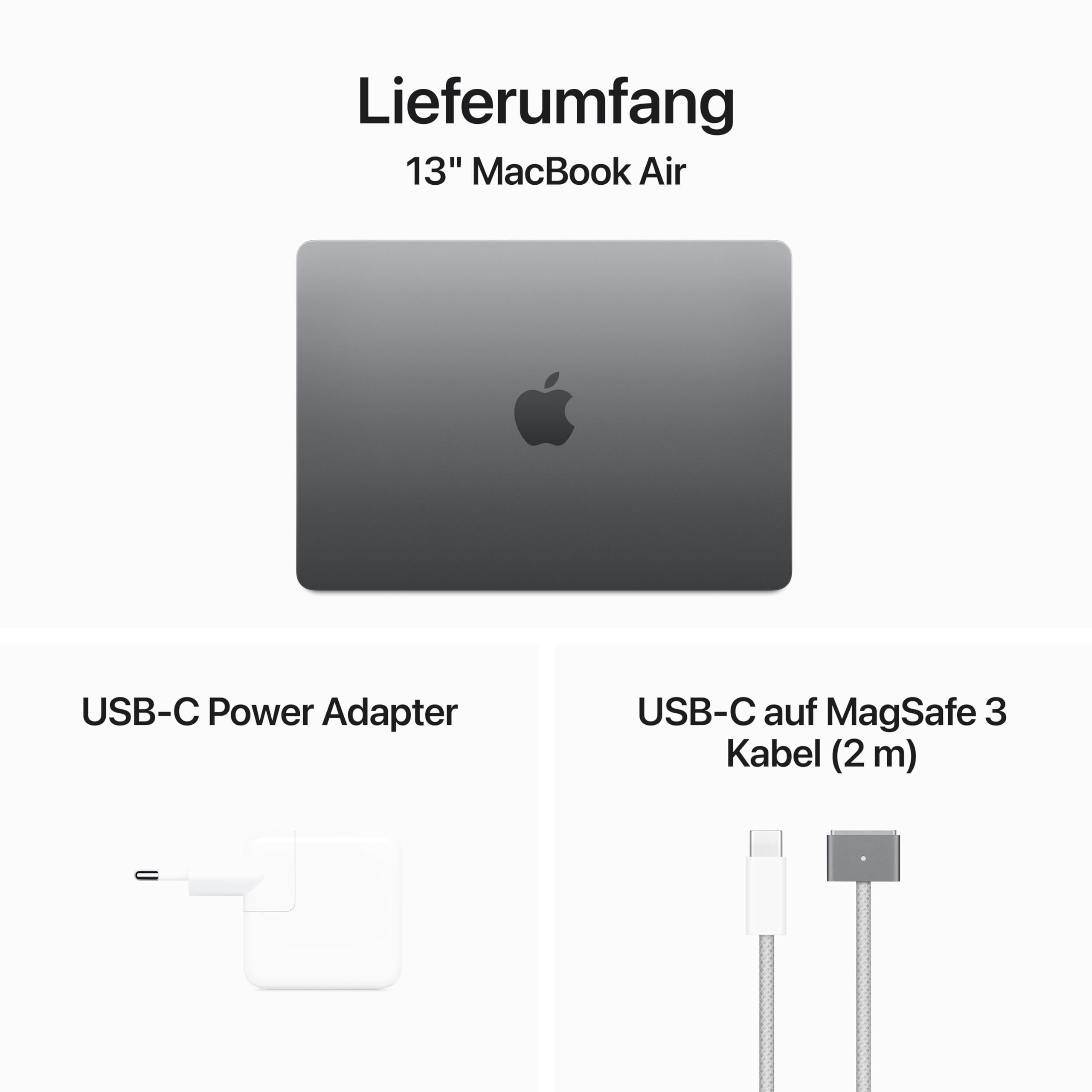 Apple MacBook Air 13 M3 Laptop Space Grau 512GB 16GB