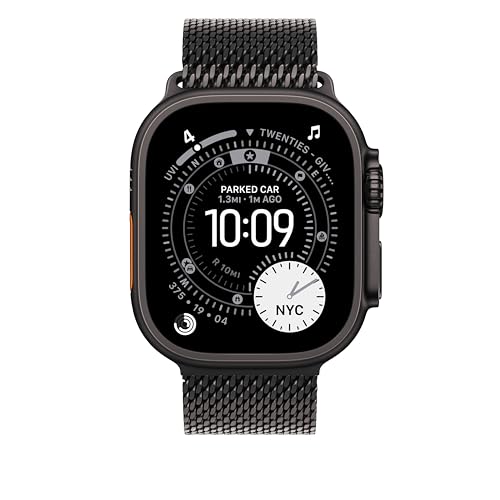 Apple Watch Milanaise Armband 49 mm Schwarz Small