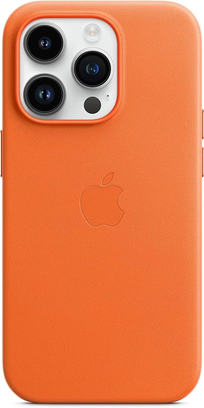 Apple iPhone 14 Pro Leder Hülle MagSafe Orange