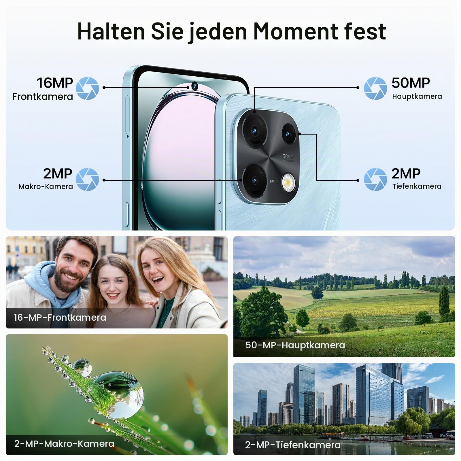 UMIDIGI Note 100 Smartphone 256GB 50MP 6,8 Zoll 120Hz