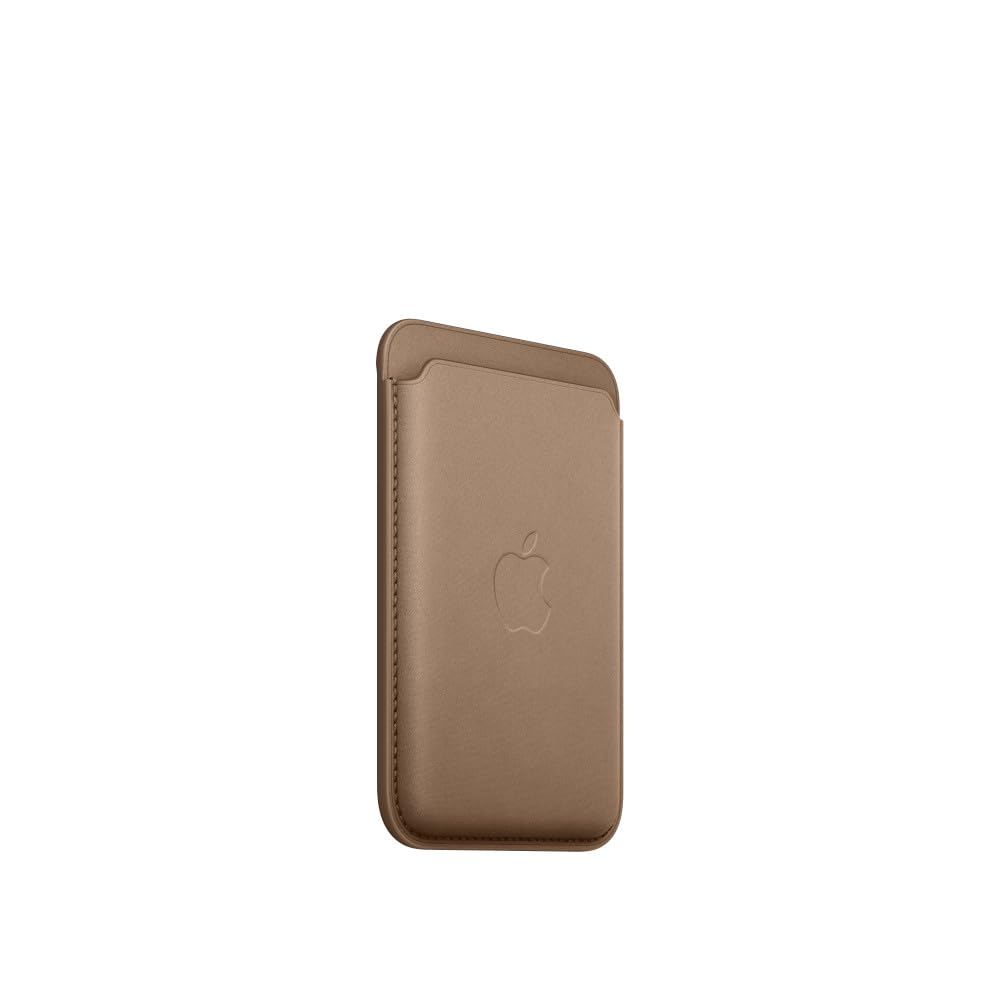 Apple iPhone Feingewebe Wallet MagSafe Taupe Kartenetui