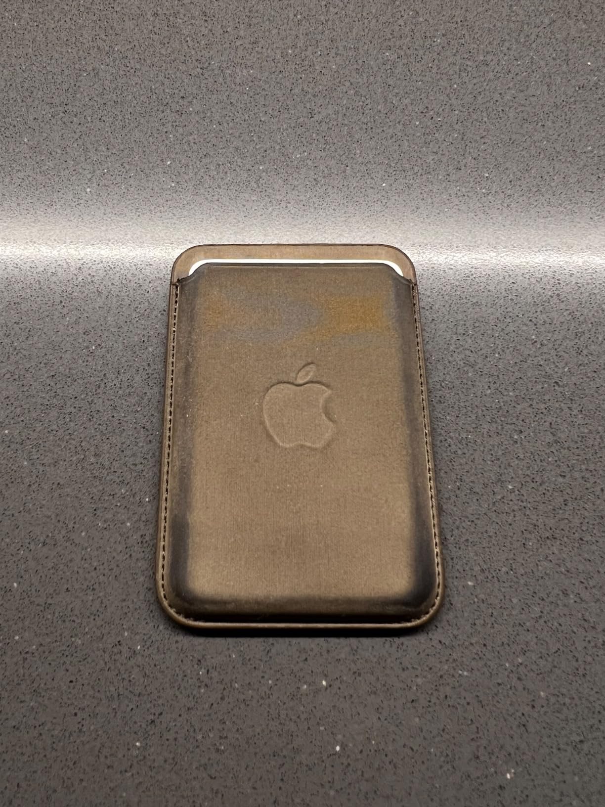 Apple iPhone Feingewebe Wallet MagSafe Schwarz Kartenetui