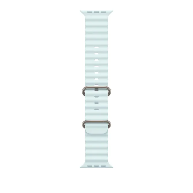 Apple Watch Ocean Band 49 mm Armband Kristallblau Elastomer