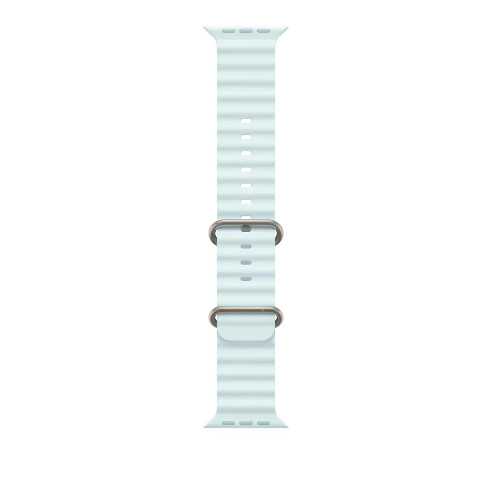 Apple Watch Ocean Band 49 mm Armband Kristallblau Elastomer