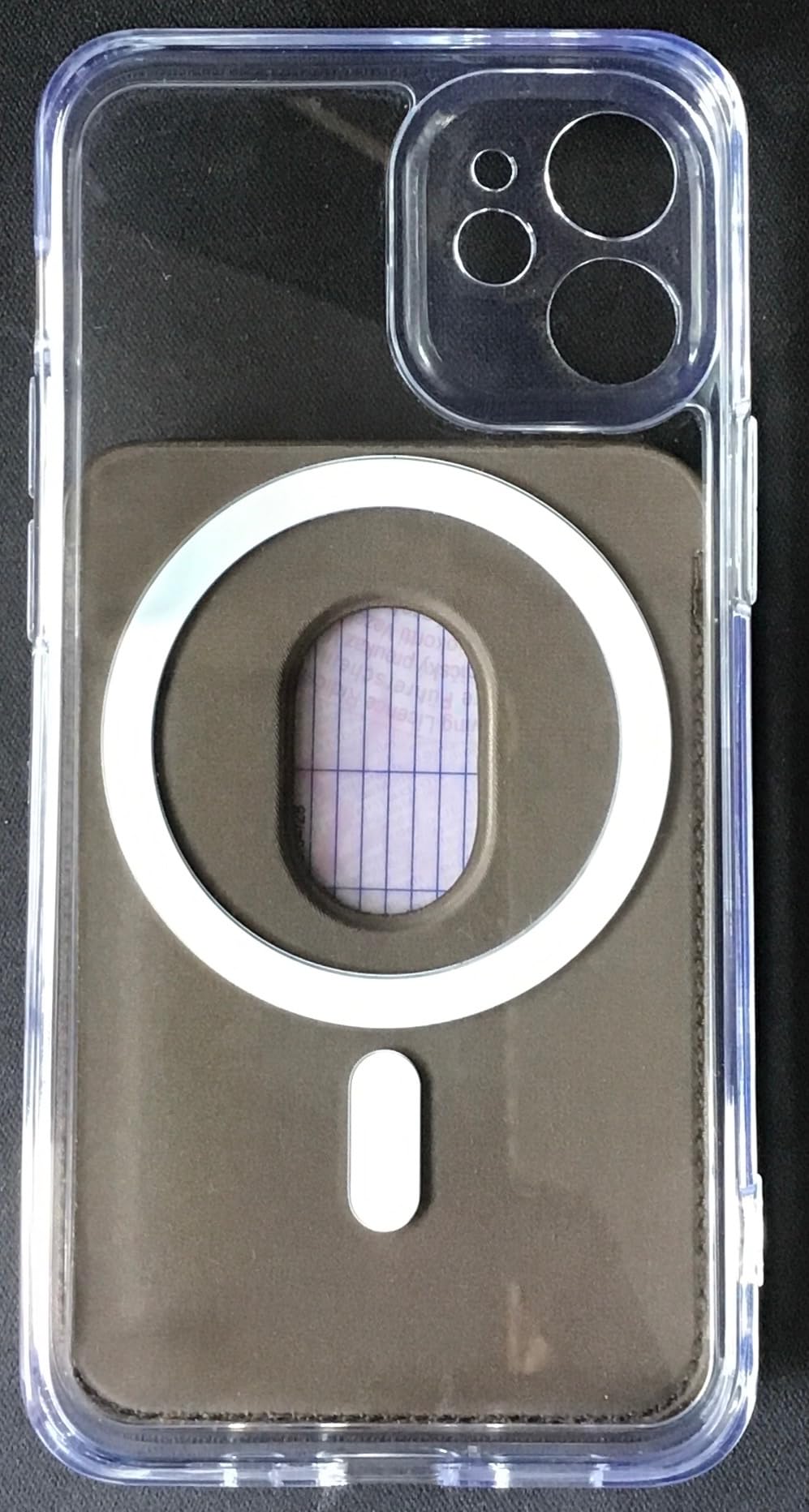 Apple iPhone Feingewebe Wallet MagSafe Schwarz Kartenetui