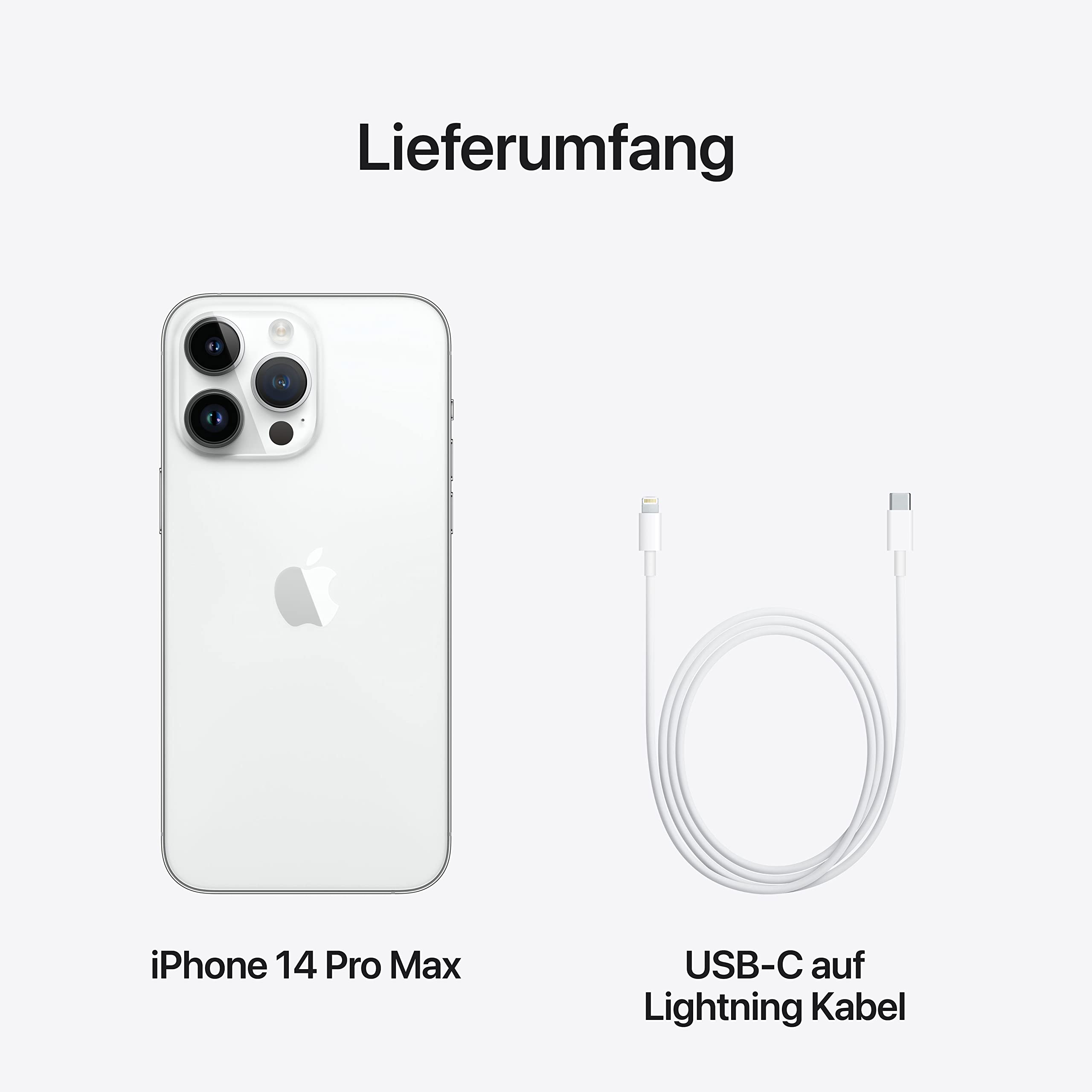 Apple iPhone 14 Pro Max Handy 128 GB Silber 6,7 Zoll
