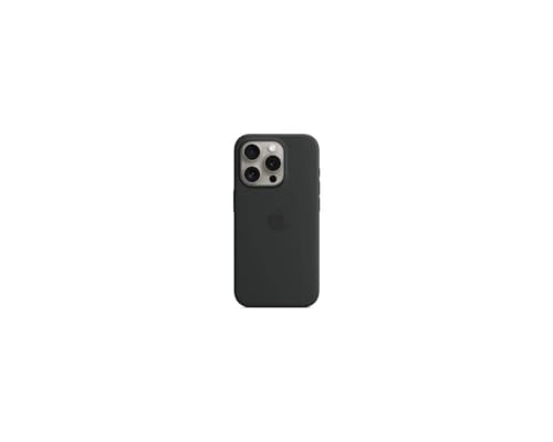 Apple iPhone 15 Pro Silikon Case MagSafe Schwarz Hülle
