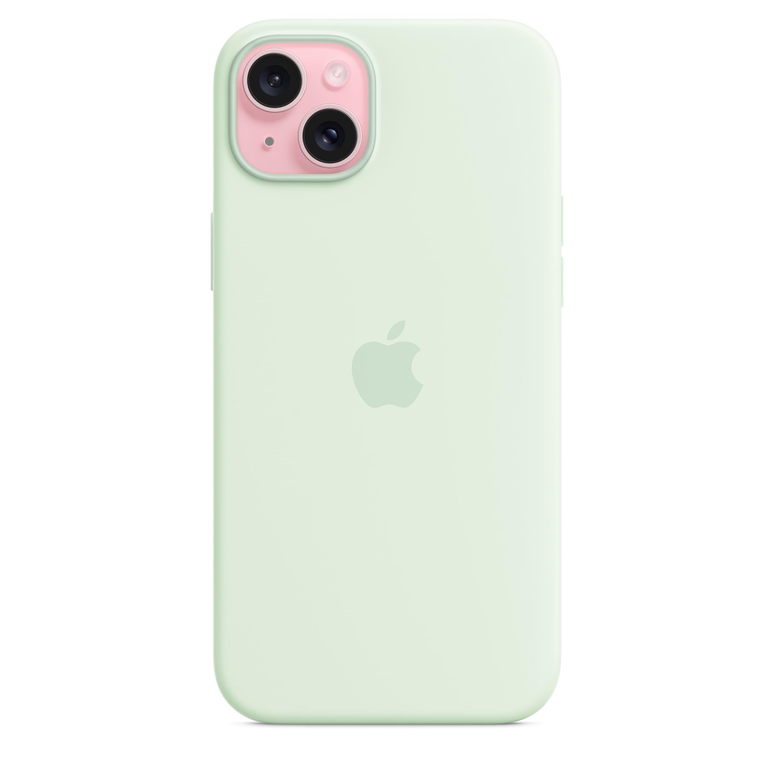 Apple iPhone 15 Plus Silikon Case MagSafe Blassmint