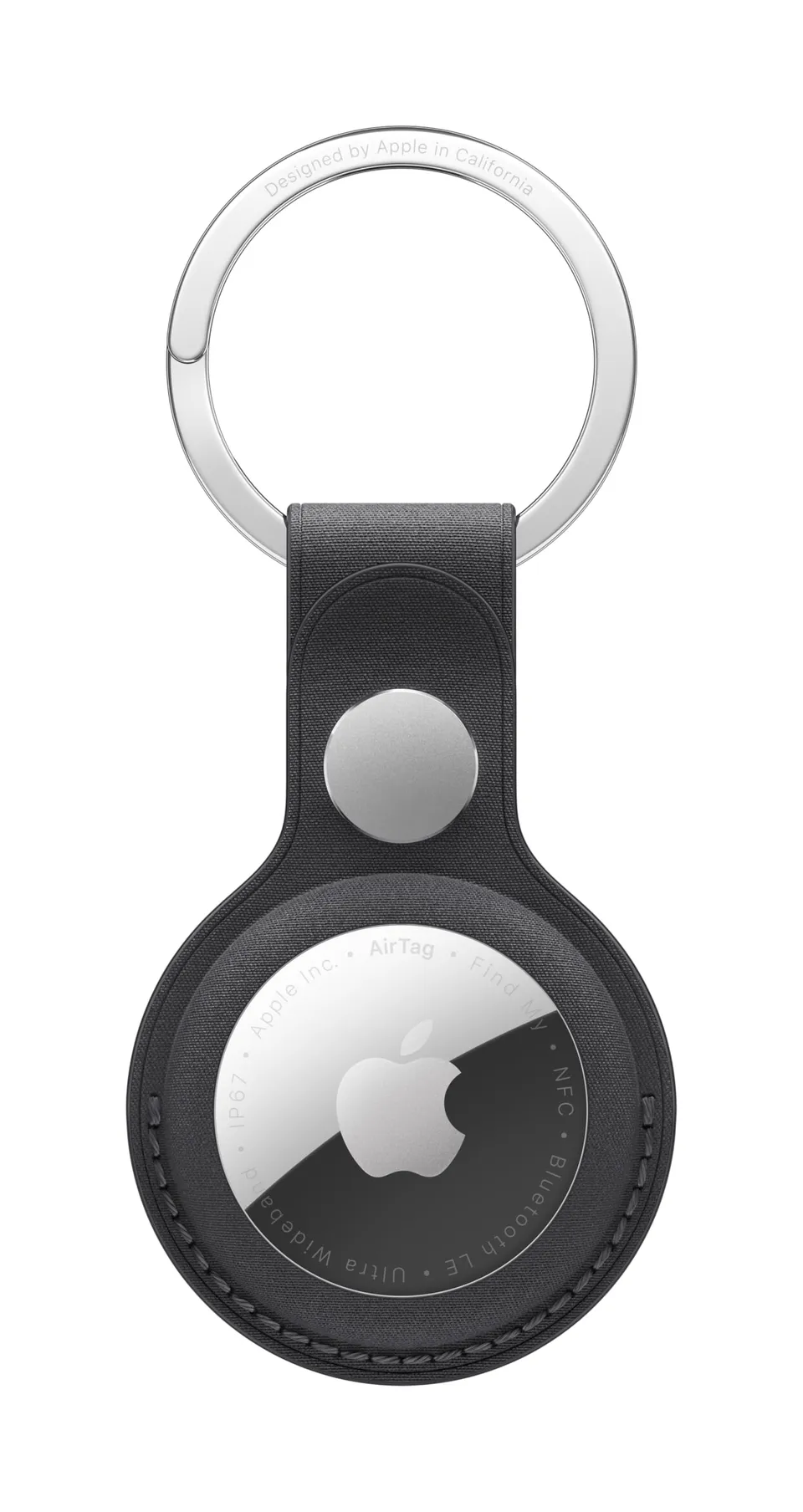 Apple AirTag Feingewebe Schlüsselanhänger Schwarz