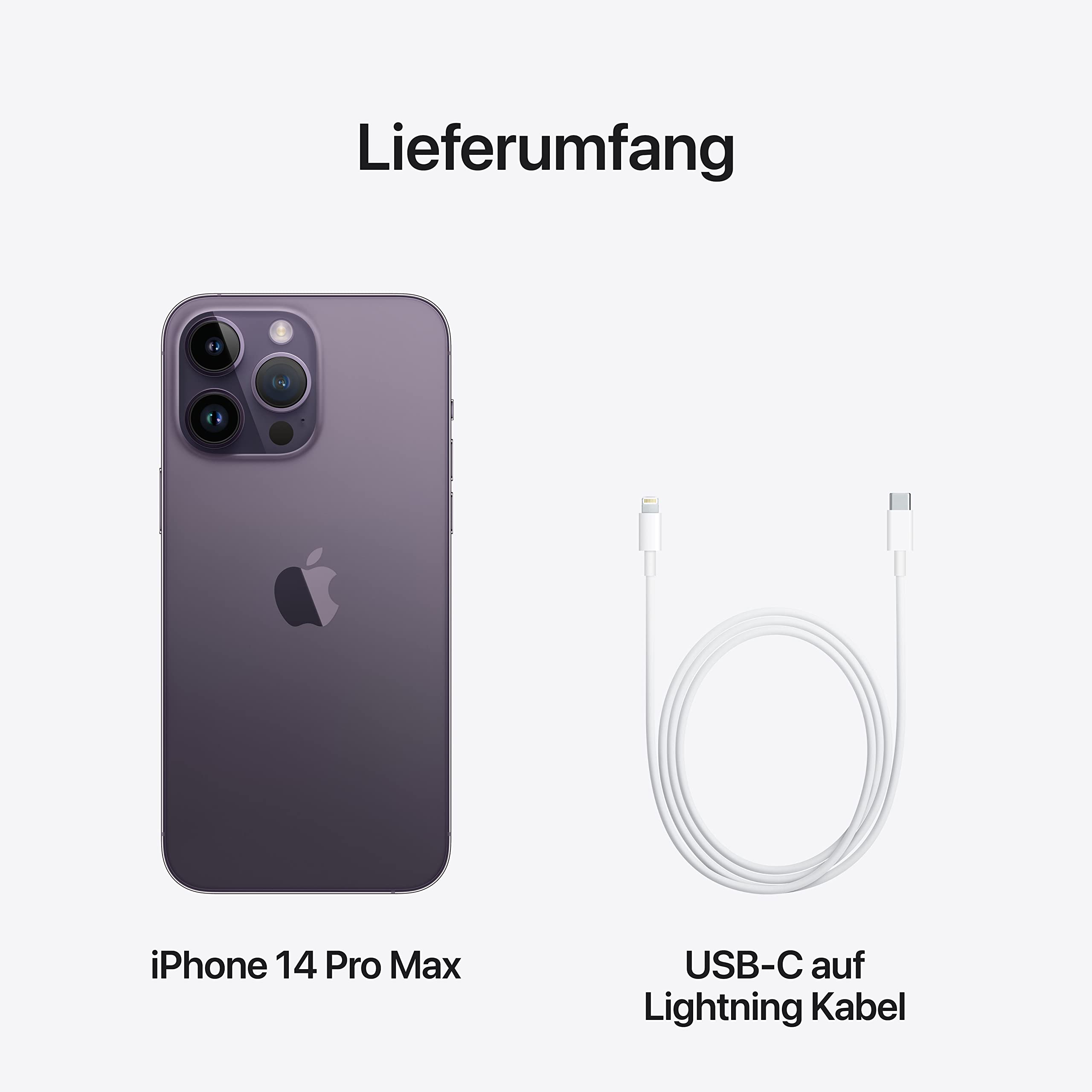Apple iPhone 14 Pro Max Smartphone 1 TB Dunkellila 48 MP