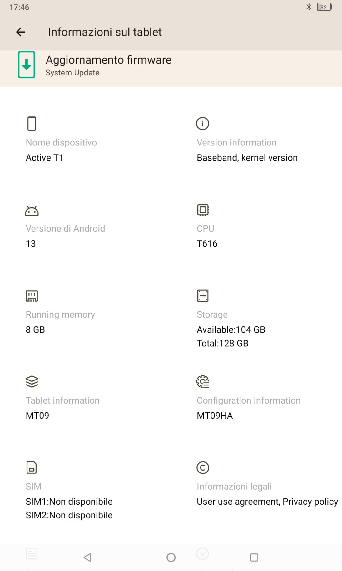 UMIDIGI Active T1 Tablet 11 Zoll 16GB+128GB Outdoor IP68