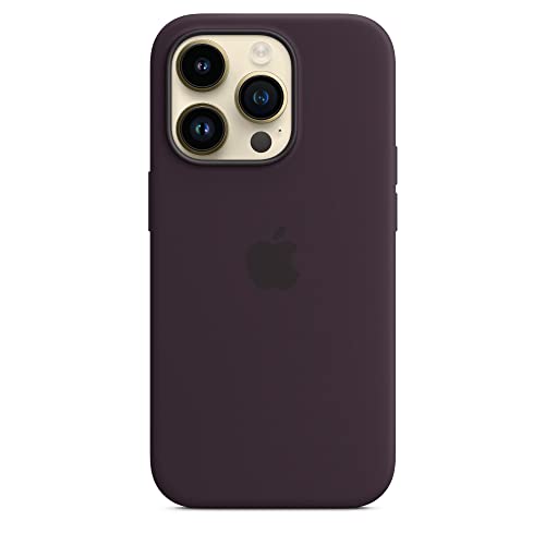 Apple iPhone 14 Pro Silikon Hülle Holunder MagSafe