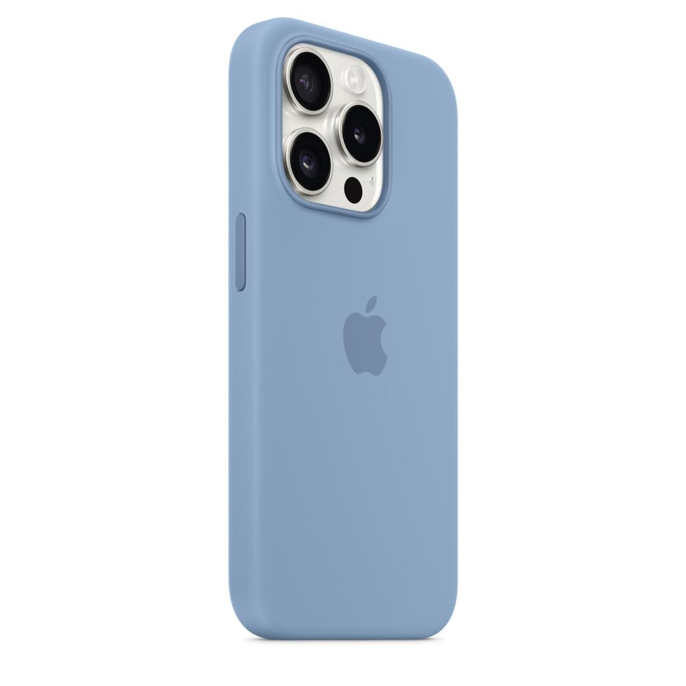 Apple iPhone 15 Pro Silikon Hülle MagSafe Winterblau