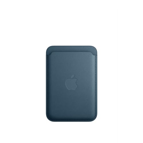 Apple iPhone Feingewebe Wallet MagSafe Pazifikblau Kartenetui