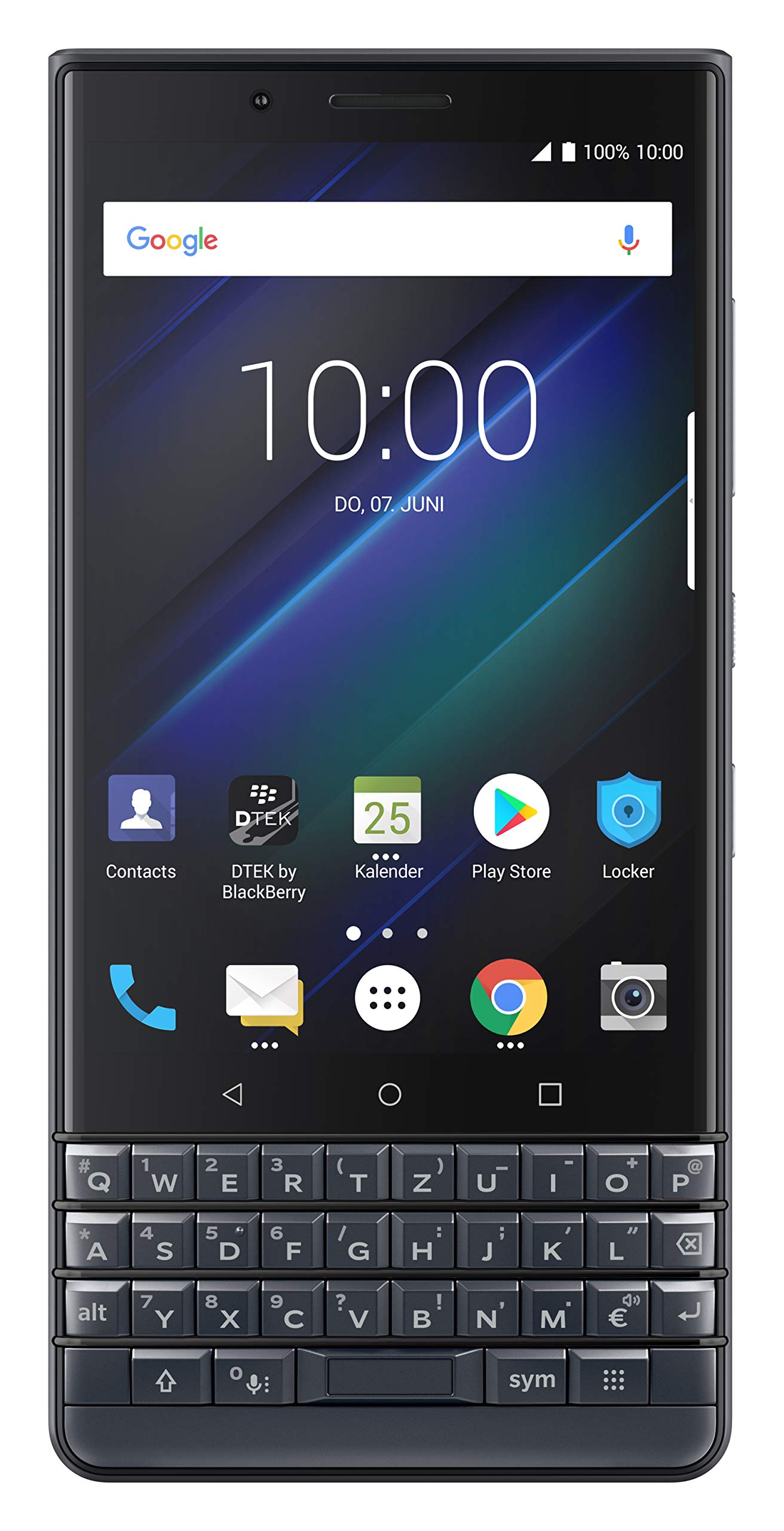 BlackBerry KEY2 LE Smartphone 64GB Dual-SIM Blau Tastatur