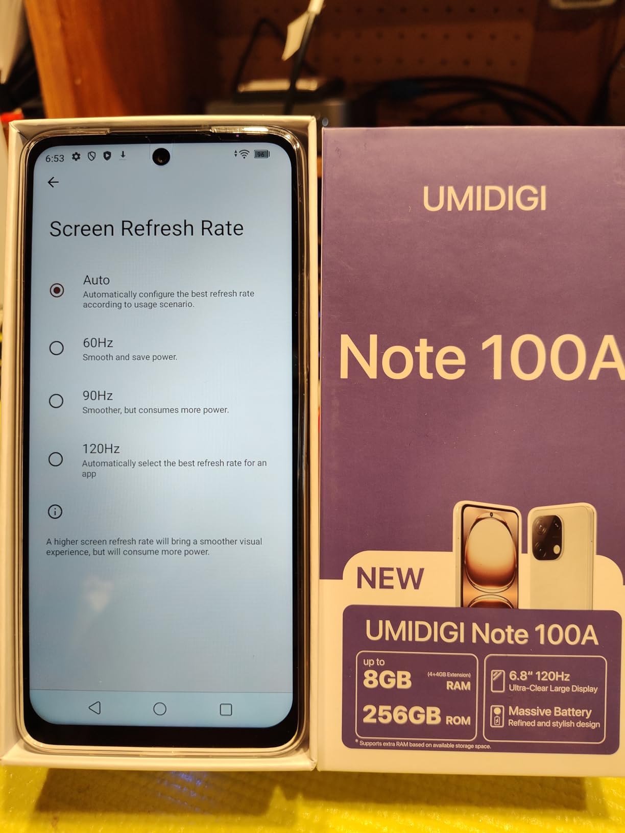 Umidigi Note 100A Smartphone 256GB Schwarz 120Hz