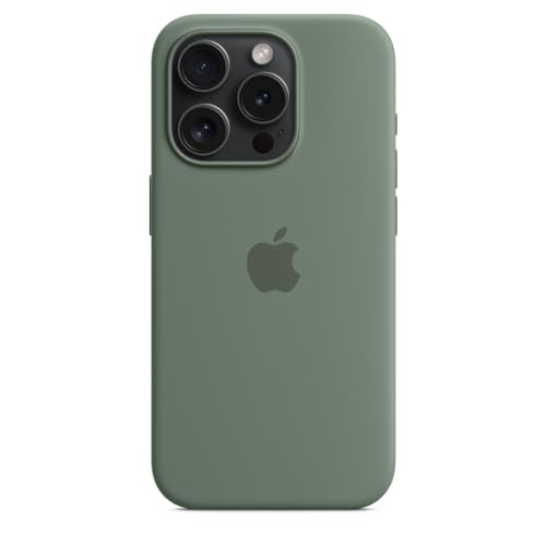 Apple iPhone 15 Pro Silikon Case Zypresse mit MagSafe